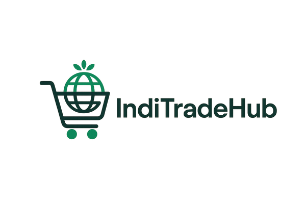 Minimalist professional logo design for “IndiTradeHub”, an Indian e-commerce marketplace.
Modern typography with bold, clean sans-serif font.
Incorporate an abstract shopping cart + globe or hub symbol, with subtle India-inspired touch.
Color palette: Charcoal black with emerald green accent.
Style: flat, vector, scalable, suitable for website and app.
Deliver in high resolution, with transparent background.